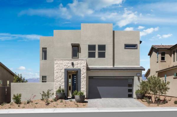 Shown is the Plan One model at Pardee Homes’ Indigo in North Las Vegas, just off the 215 Belt ...