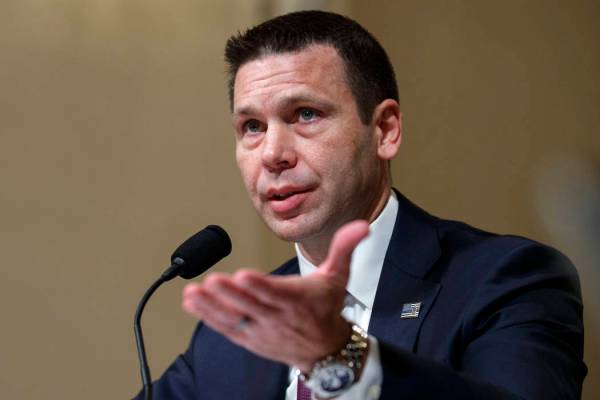 Acting Secretary of Homeland Security Kevin McAleenan testifies on Capitol Hill in Washington, ...