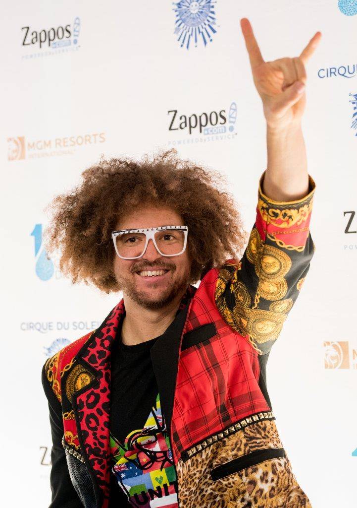 Redfoo arrives on the blue carpet for the fifth-annual "One Night for One Drop" by Cirque du So ...