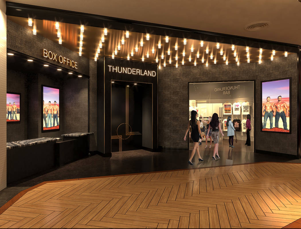 A rendering of the entrance to Thunderland at Excalibur, the new home of "Thunder From Down Und ...