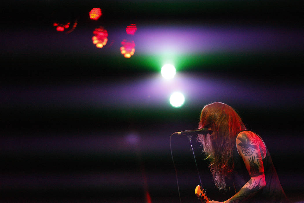 Laura Jane Grace of Against Me! performs during the Life is Beautiful festival Sunday, Sept. 27 ...