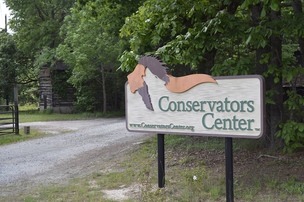 In this May 4, 2019 photo, the entrance to The Conservators Center in Burlington, N.C., is open ...