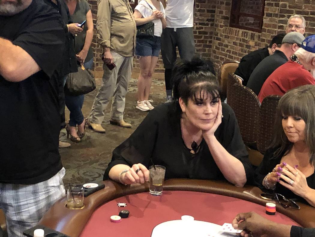 Famed entertainer Anastasia Synn is shown at the annual U.S. Vets Celebrity Poker Tournament at ...