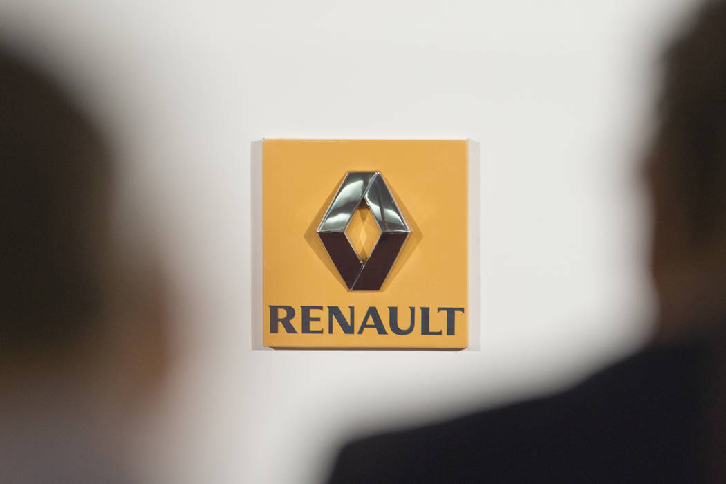 FILE - This Thursday Feb. 12, 2015 file picture shows the logo of French car maker Renault seen ...