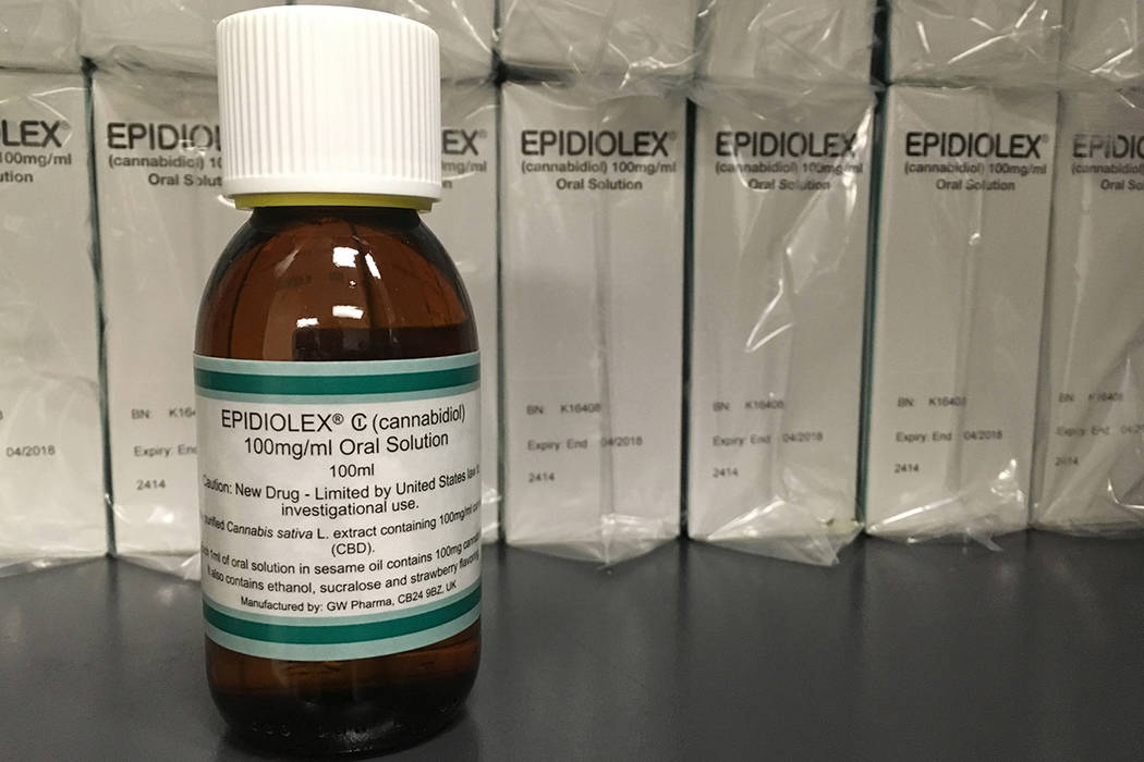 FILE - This May 23, 2017 file photo shows GW Pharmaceuticals' Epidiolex, a medicine made from t ...