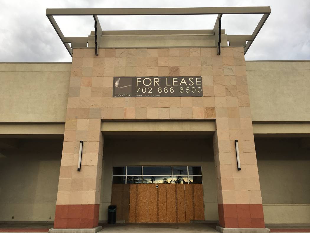 The empty former Haggen grocery store in Las Vegas' Boca Park shopping center is seen Tuesday, ...