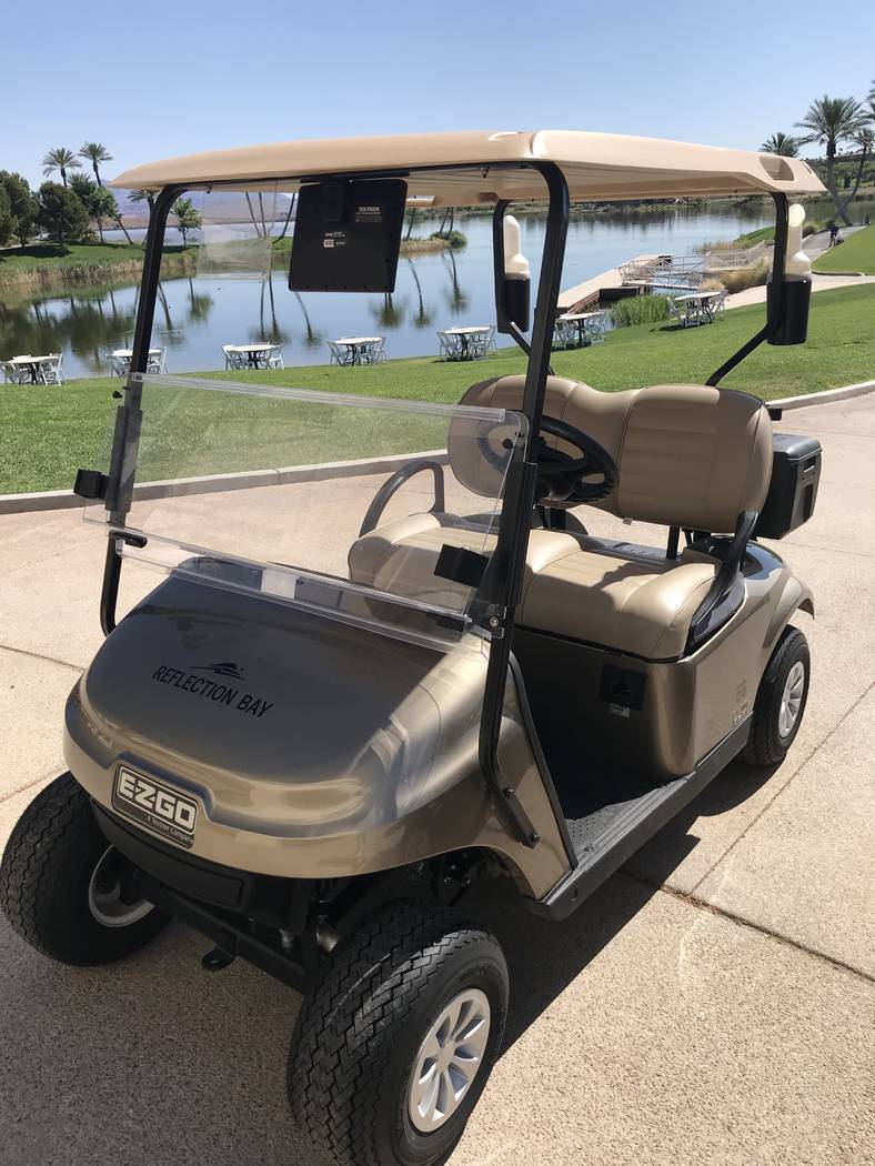 Reflection Bay Golf Club at Lake Las Vegas has added a fleet of 80 new E-Z-GO Lithium-powered g ...