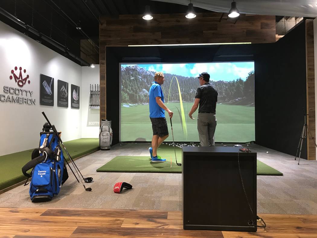 Reflection Bay Golf Club at Lake Las Vegas features an indoor hitting bay with a TrackMan simul ...