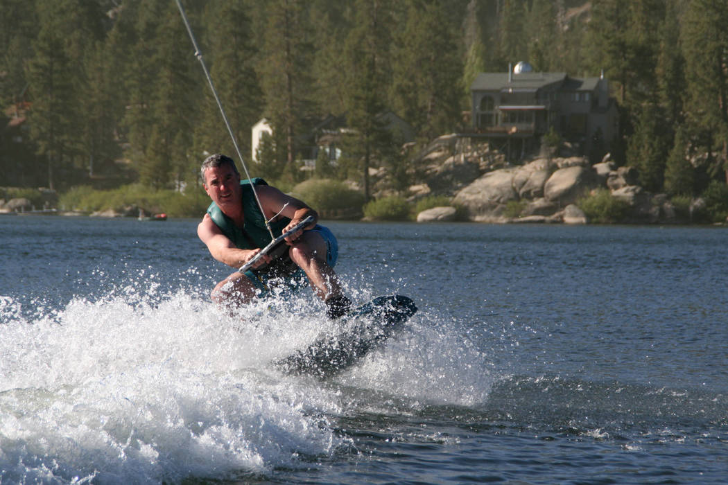 One popular activity for visitors is taking a wakeboard lesson on Big Bear Lake. (Deborah Wall/ ...