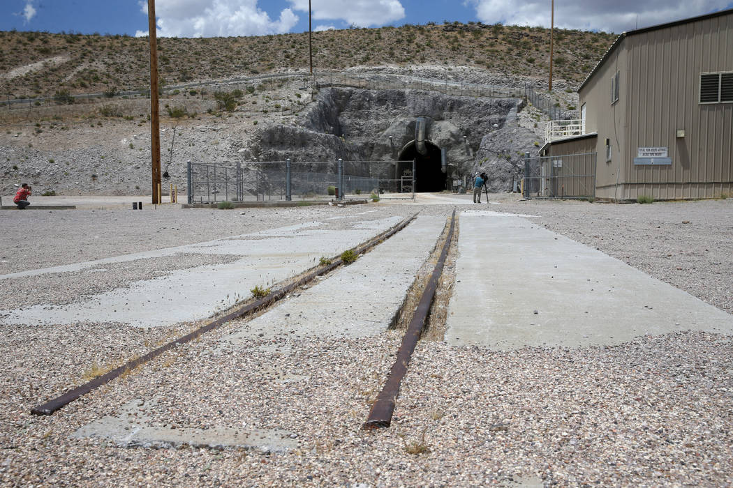 The south portal to a five mile tunnel in Yucca Mountain 90 miles northwest of Las Vegas during ...