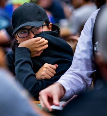 Kwok Chun Kong, of Hong Kong, attempts to keep all tells hidden at the table during the The Big ...