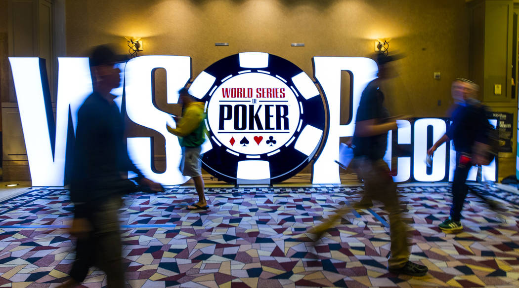 WSOP poker players compete at the $500 buy-in, no-limit Hold’em tournament dubbed The Bi ...