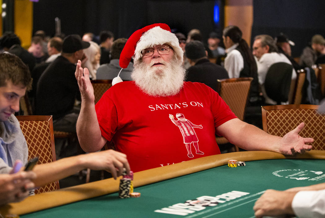 Jeff "Nicholas" Camp, of Richmond, VA., is dressed as Santa and is pleased to be at t ...