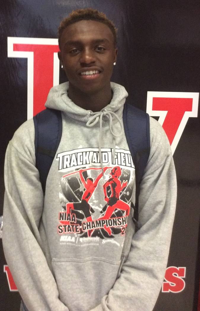 Las Vegas High's Miles Davis is a member of the Nevada Preps all-state boys track team.