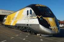 An exterior shot of a Brightline high-speed rail line. (Brightline)