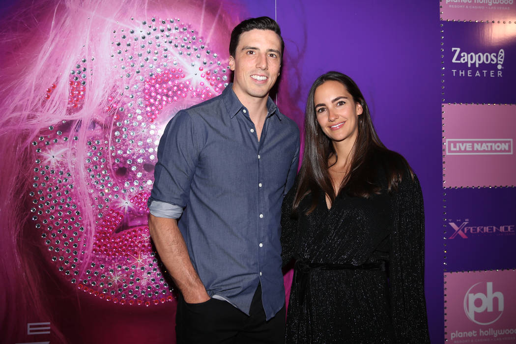 Marc-Andre Fleury, left, with his wife Veronique, on the red carpet for the grand opening of Ch ...