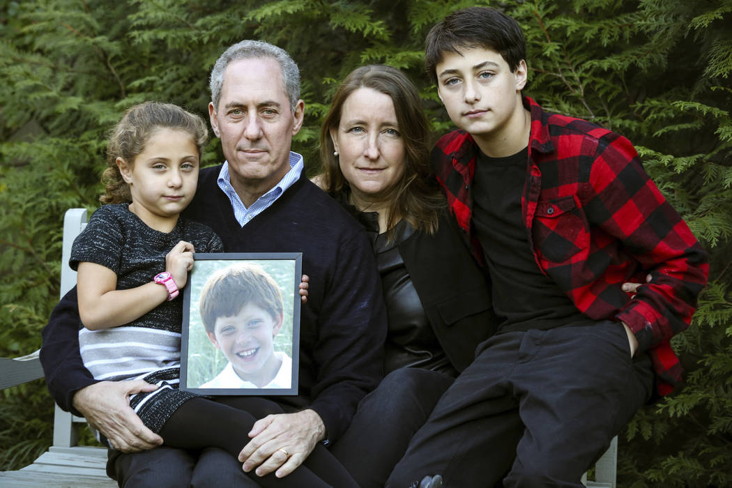 This 2016 photo provided by Ralph Alswang shows Nancy Goodman and Mike Froman, and their childr ...