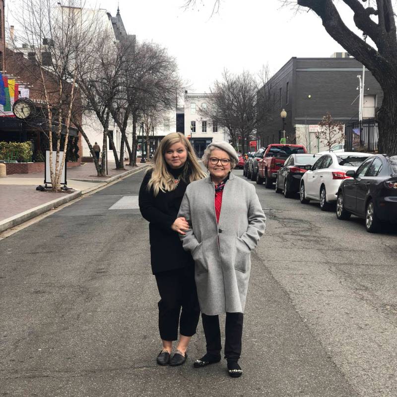 This Dec. 25, 2018 photo provided by Ashley Atwater, left, shows her with her mother, Sally Atw ...