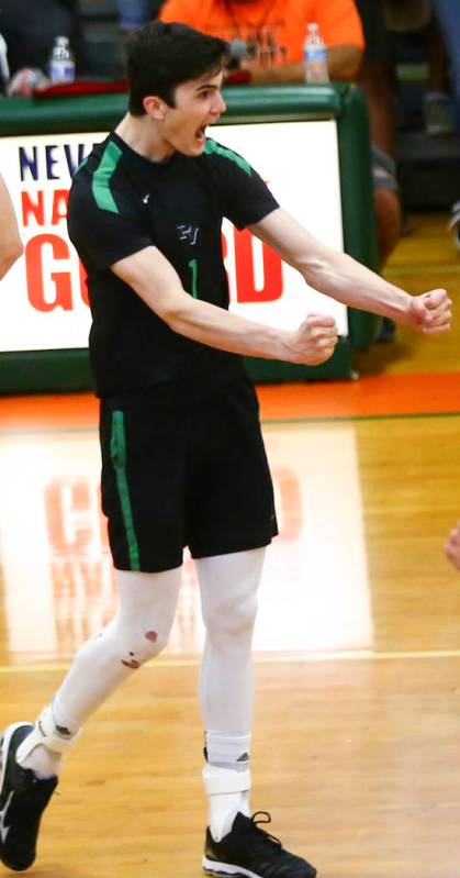 Palo Verde's Scott Solan is a member of the Nevada Preps all-state boys volleyball team. (Chase ...