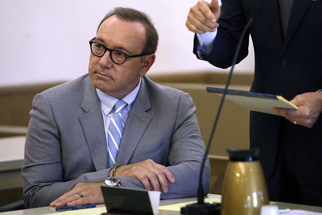 Actor Kevin Spacey attends a pretrial hearing on Monday, June 3, 2019, at district court in Nan ...