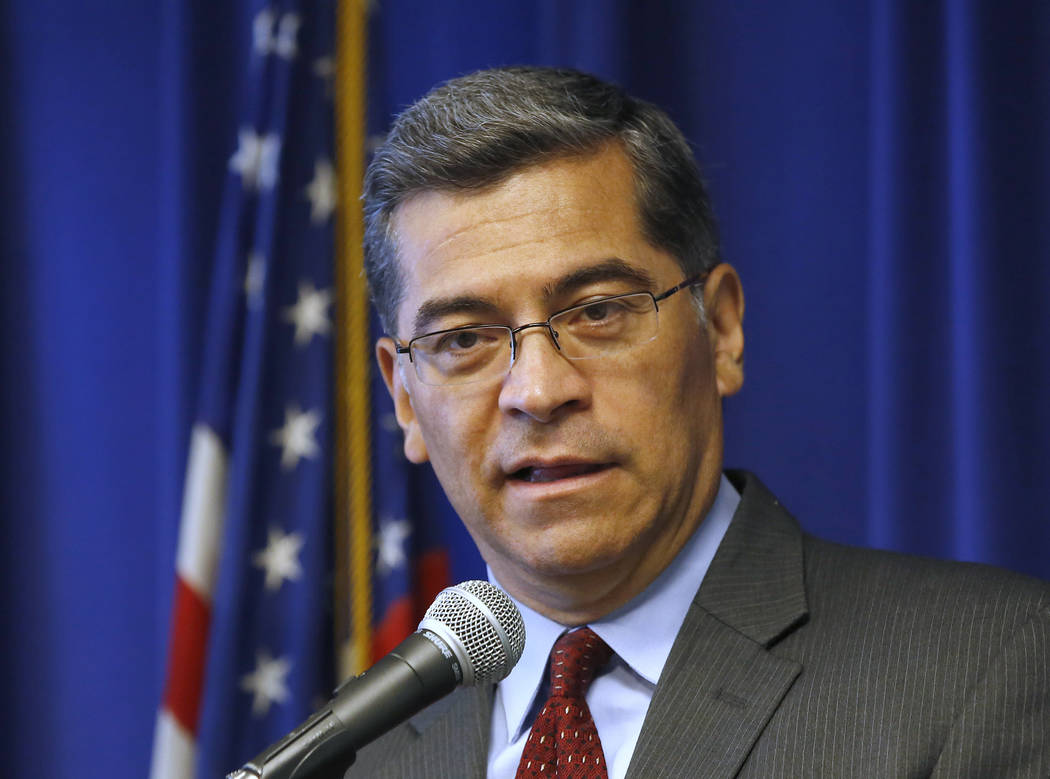 California Attorney General Xavier Becerra discusses the lawsuit his office has filed against P ...