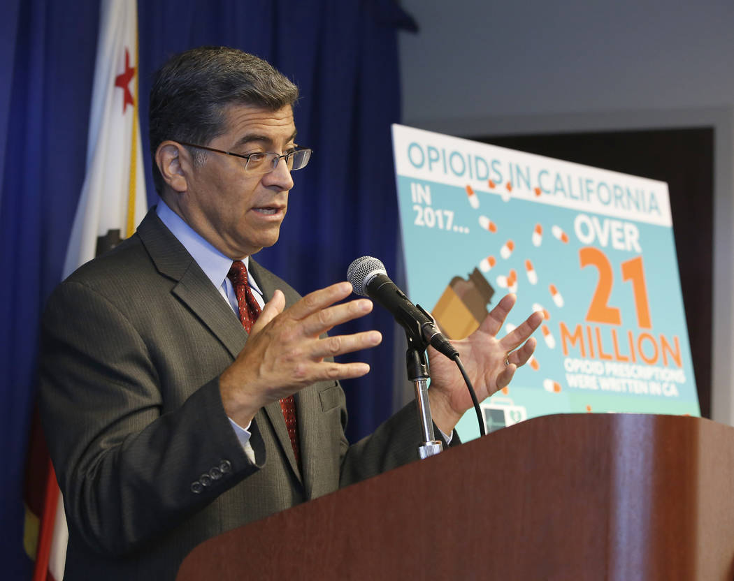 California Attorney General Xavier Becerra discusses the lawsuit his office has filed to Purdue ...