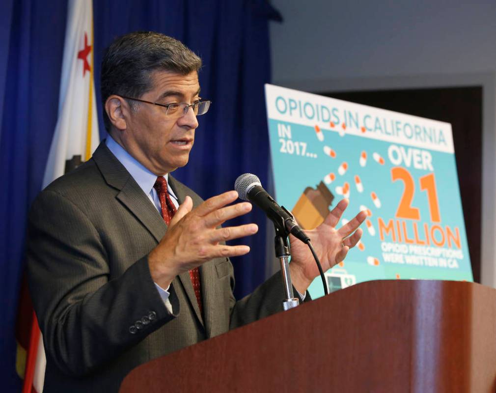 California Attorney General Xavier Becerra discusses the lawsuit his office has filed to Purdue ...