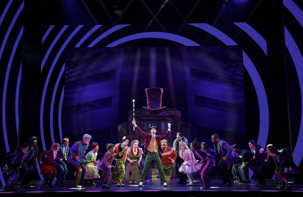 Noah Weisberg as Willy Wonka and company. Roald Dahl’s CHARLIE AND THE CHOCOLATE FACTORY. Pho ...