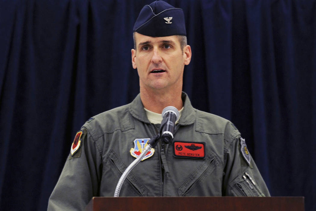 Maj. Gen. Peter Gersten speaks for the first time as the 432d Wing and 432d Air Expeditionary W ...