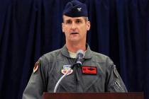 Maj. Gen. Peter Gersten speaks for the first time as the 432d Wing and 432d Air Expeditionary W ...