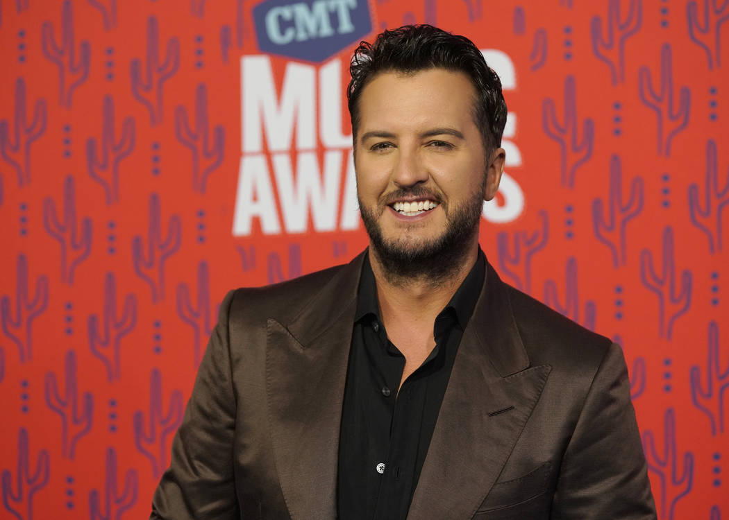 Luke Bryan arrives at the CMT Music Awards on Wednesday, June 5, 2019, at the Bridgestone Arena ...