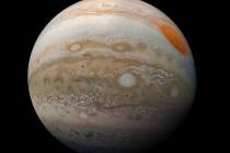 Jupiter's stormy southern hemisphere as viewed by NASA's Juno spacecraft, released March 22, 20 ...