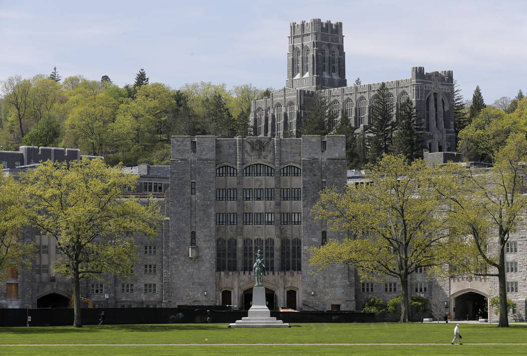 FILE - This May 2, 2019 file photo shows a view of the United States Military Academy at West P ...