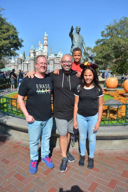 Joe Oddo, second from left, and husband, Tim, with son Zayn, 11, and daughter Malaya, 12. Photo ...