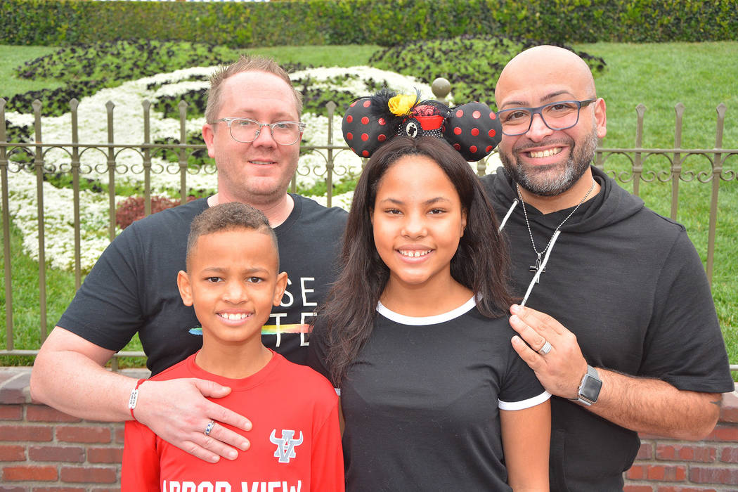 Joe Oddo, right, and husband, Tim, left, with son Zayn, 11, and daughter Malaya, 12. Photo cour ...