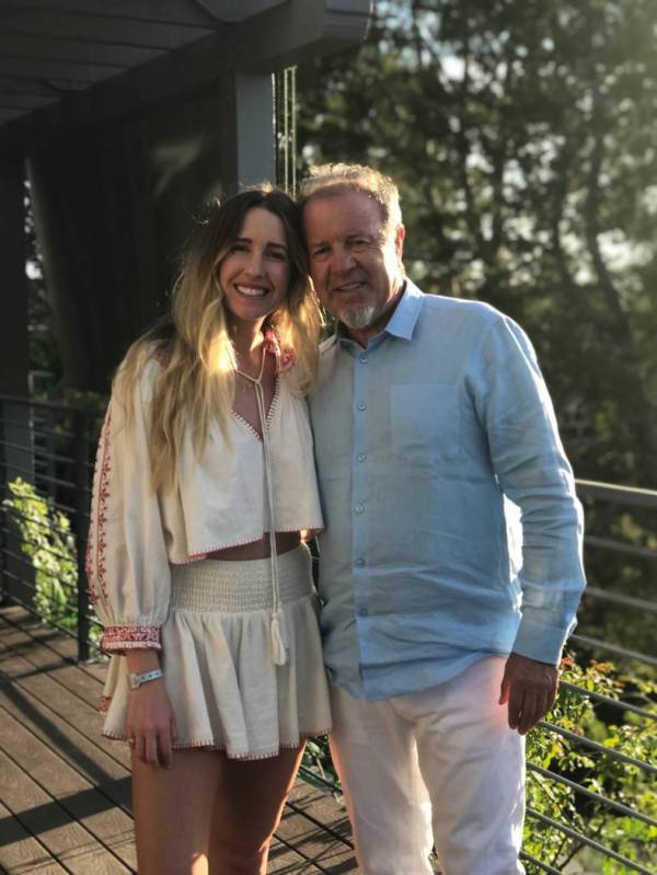 Julian Serrano with his daughter, Estefania.