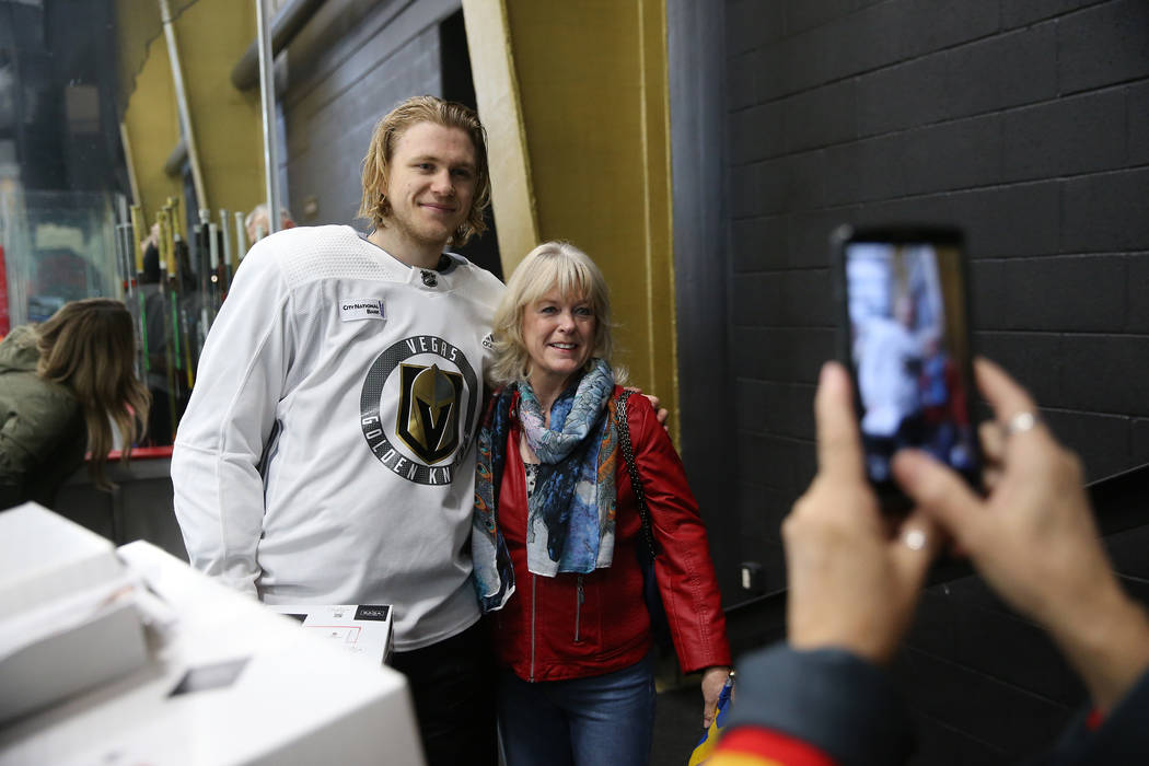 Lena Walther, right, honorary consul for the Consulate of Sweden in Las Vegas, is photographed ...