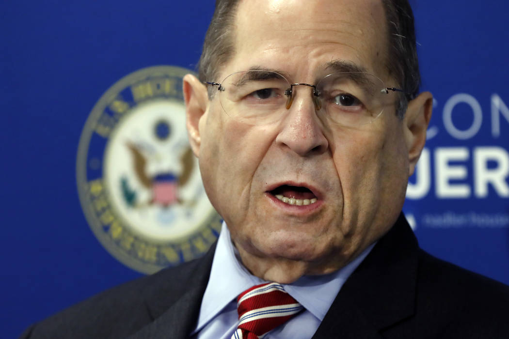 U.S. Rep. Jerry Nadler, D-N.Y., chairman of the House Judiciary Committee, speaks during a news ...