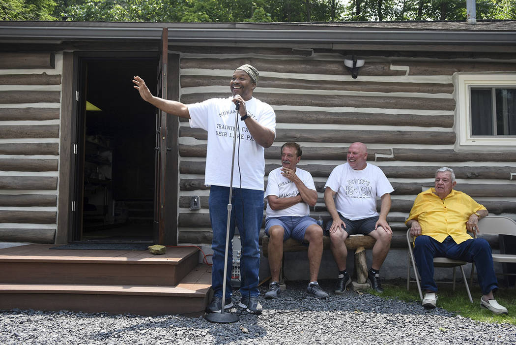 In this June 1, 2019 file photo, Tim Witherspoon, former world heavyweight boxing champion, tal ...