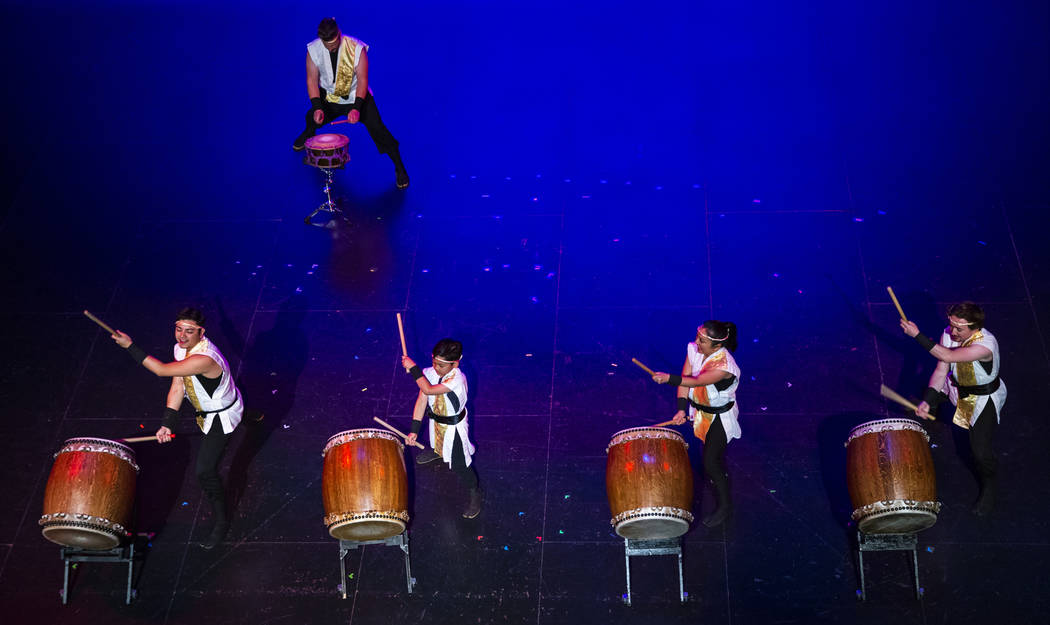 Members of Korabo, a Las Vegas taiko ensemble committed to learning and sharing the traditional ...