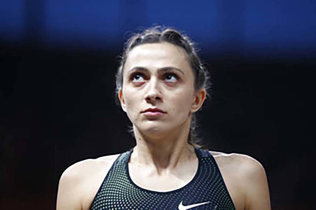 Russia's Mariya Lasitskene looks on in the women's high jump final at the European Athletics Ch ...