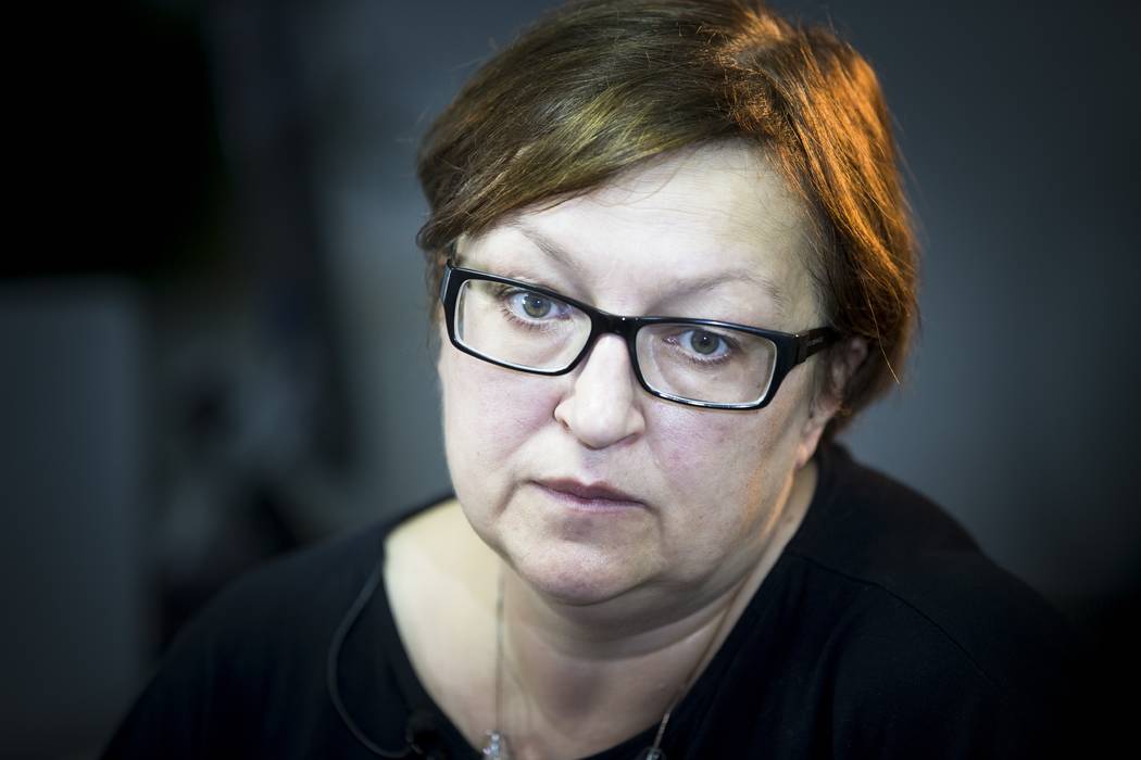 FILE - In this Monday, Aug. 10, 2015, file photo, Russian editor of the news site Meduza Galina ...