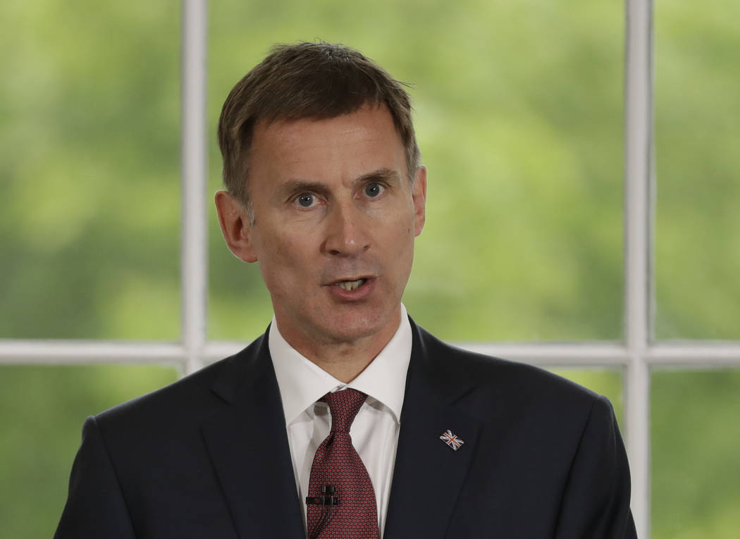 Britain's Foreign Secretary Jeremy Hunt launches his leadership campaign for the Conservative P ...