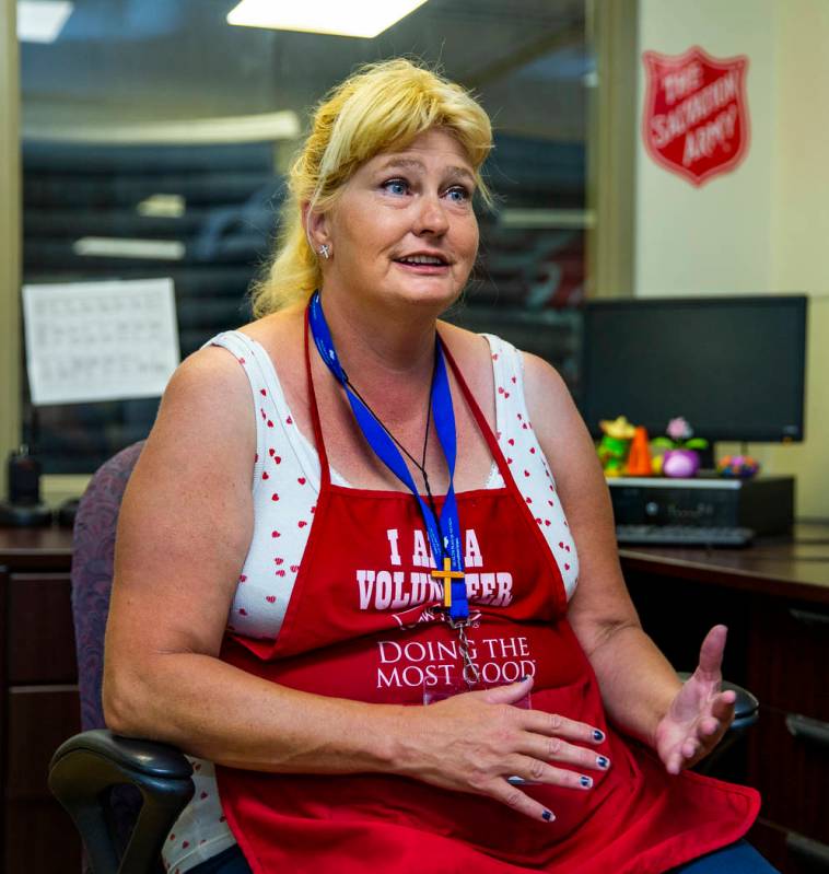 Client/volunteer Ellen Goodrich talks about The Salvation Army, which offers a summer day shelt ...