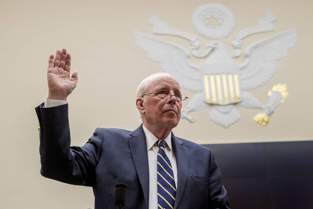 Former White House counsel for the Nixon administration John Dean is sworn in before a House Ju ...