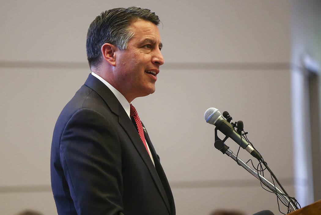 Gov. Brian Sandoval. Chase Stevens Las Vegas Review-Journal @csstevensphoto