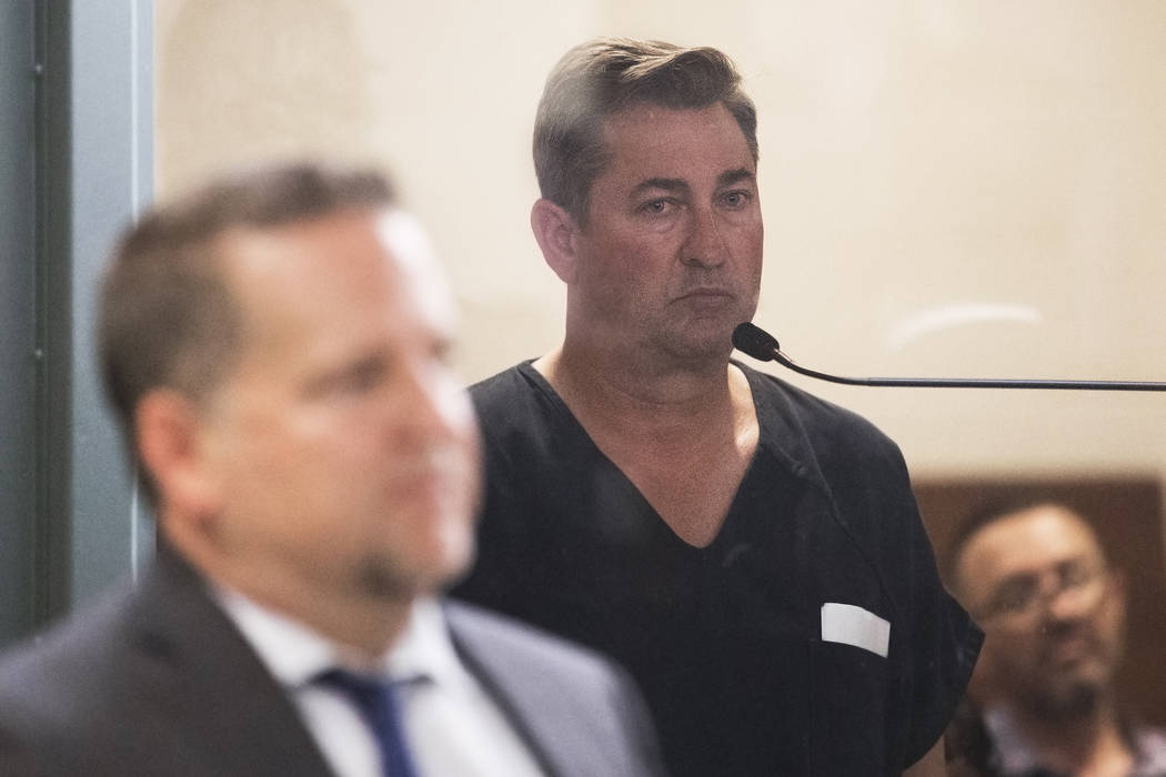 Scott Gragson makes his initial appearance at the Regional Justice Center on Friday, May 31, 20 ...