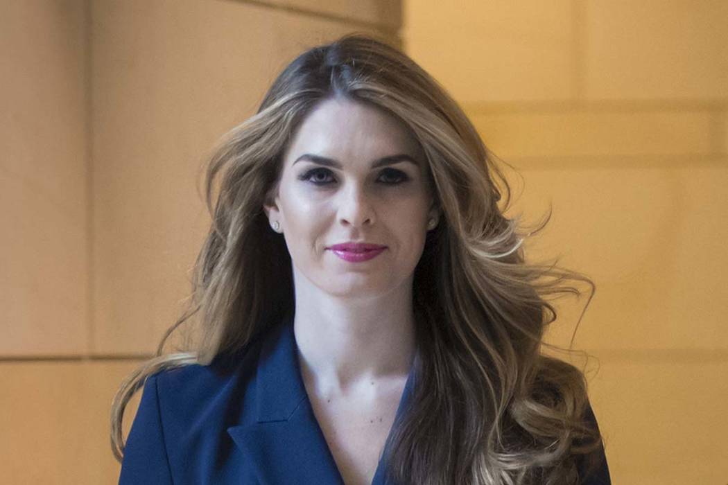 Then-White House Communications Director Hope Hicks arrives to meet behind closed doors with th ...