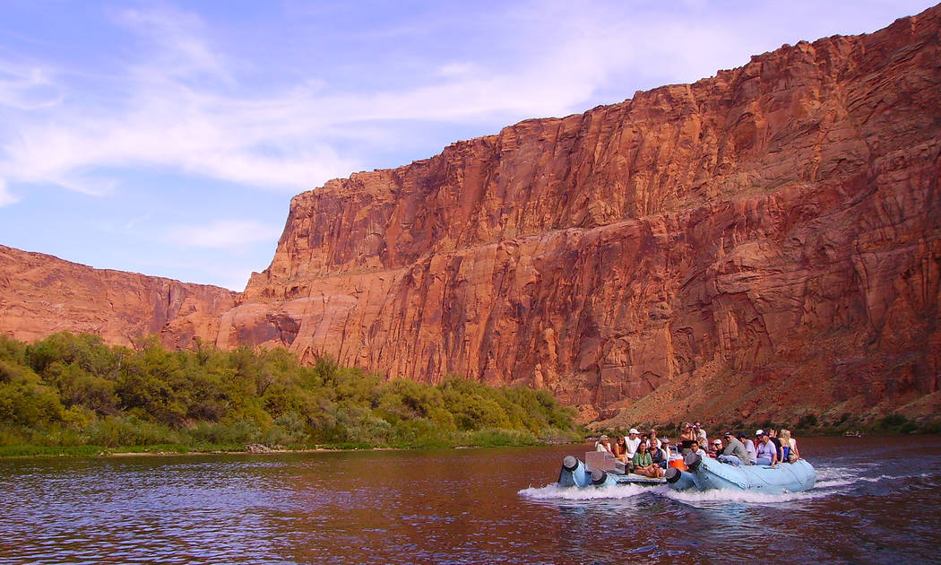 Smooth-water raft trips begin directly below the Glen Canyon Dam near Page, Arizona. (Deborah W ...