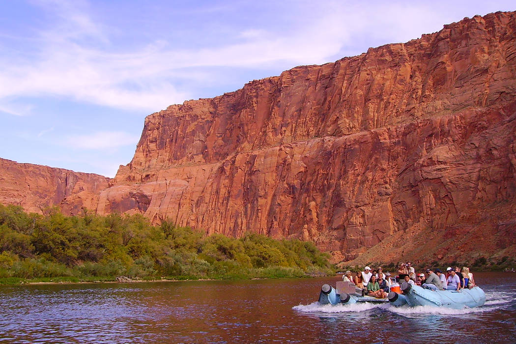 Smooth-water raft trips begin directly below the Glen Canyon Dam near Page, Arizona. (Deborah W ...